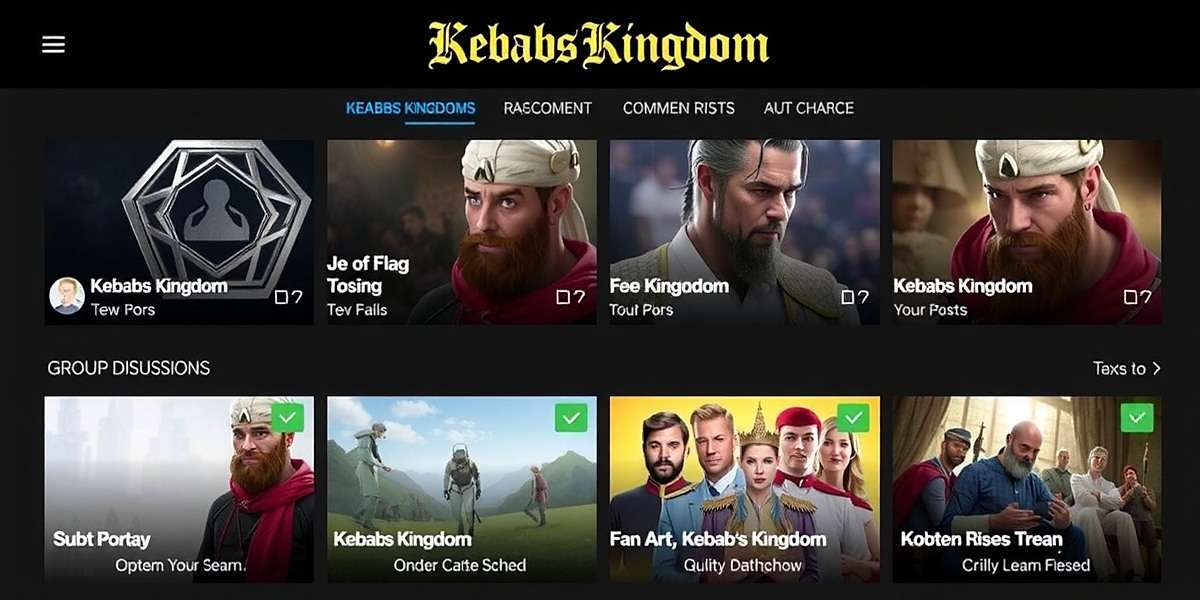 Kebabs Kingdom - Vibrant Online Community Kebabs Kingdom online community showcase featuring social media posts, group discussions, and fan art